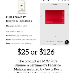 FM 97 Pure Femme Inspired by Gucci Rush Perfume
